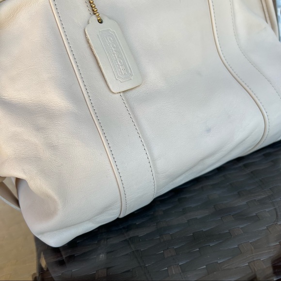 Vintage Coach Bone Ivory Soft Satchel #4055 Dr.’s Satchel - Picture 7 of 15